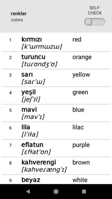 Learn Turkish words with Smart-Teacher android App screenshot 1